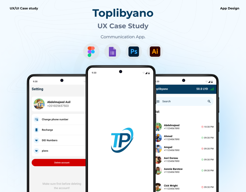 Toplibyano - UX Case Study for a Communication App